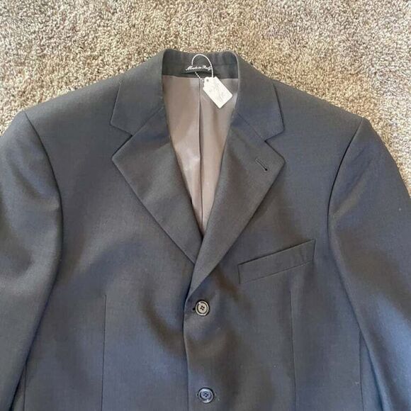Classics by Zanetti Men's Black‎ Wool Italian Blazer Size 48R Career Business - Picture 4 of 10